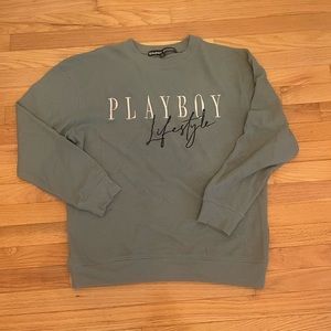 Women’s Playboy Lifestyle Missguided Waffle Crewneck Sweater Size UK 4 US 0